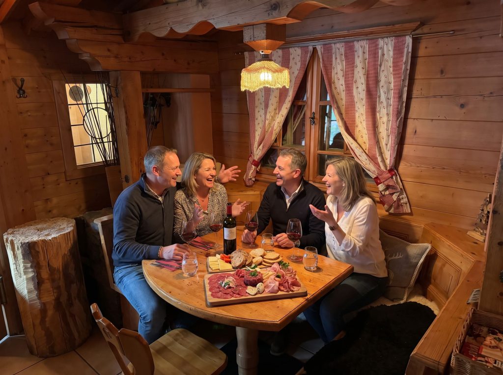 Wine selection at the bar of Al Capone Klosters
